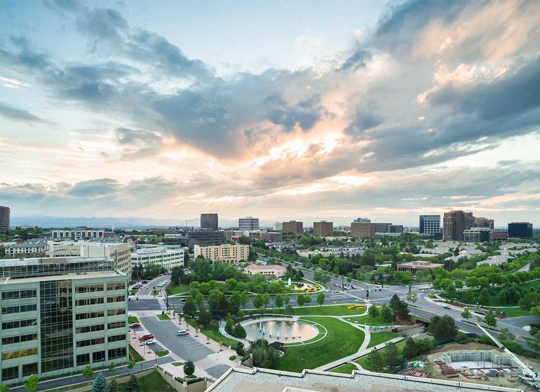 Greenwood Village CO Insurance - Areal View of Urban Park